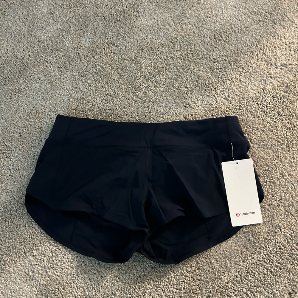Size 8 navy blue 2.5 lululemon speed up shorts